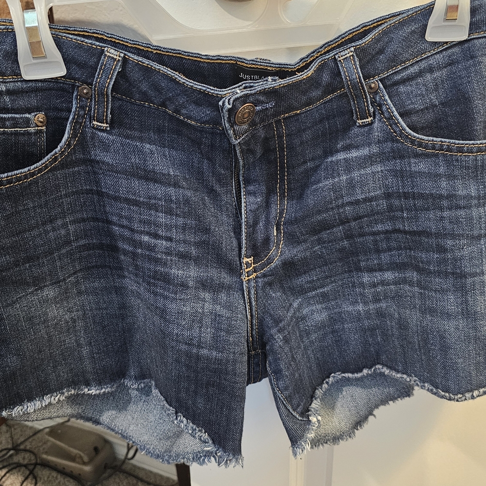 Just Black Blue Jeans with Classic Indigo and Gold Stitching